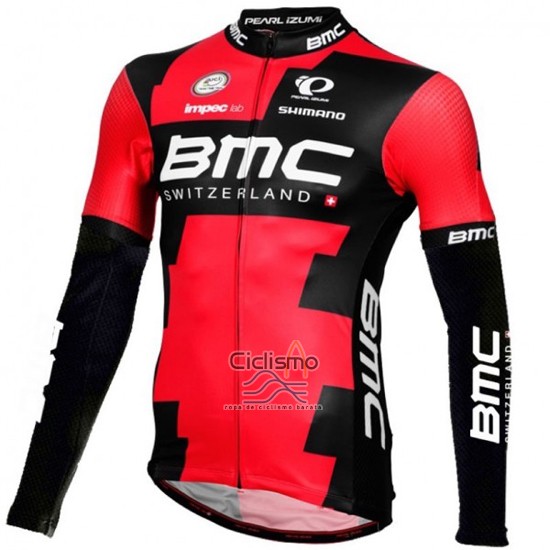 Bmc Ropa Ciclismo Culotte Largo 2016 Mangas Largas Negro y Rojo